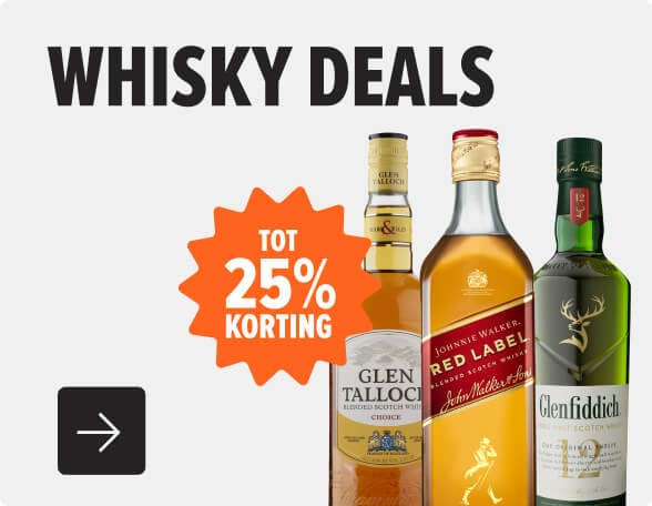 Whisky deals tot 25% koting